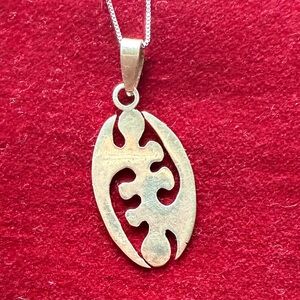 Gye Nyame 925 Sterling Silver Pendant - African Symbol